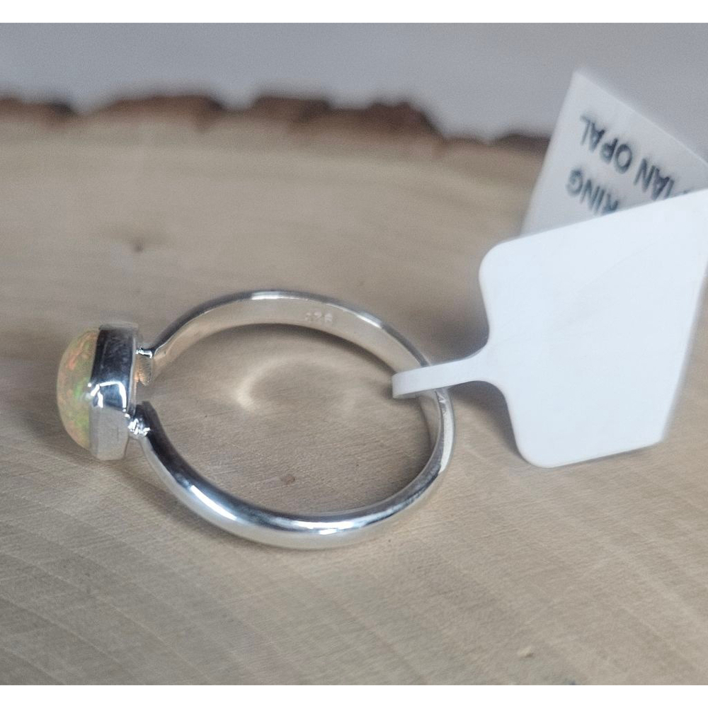 Natural Ethiopian Welo Opal Hexagon Ring | 1.5 Carats, Solid Silver NWT - Picture 5 of 9